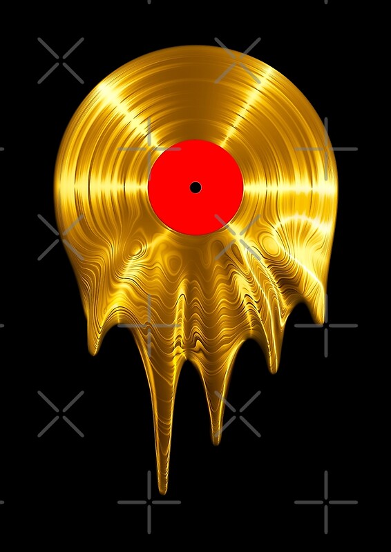 "Melting vinyl GOLD" by GrandeDuc Redbubble