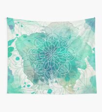 Watercolor Mandala Wall Tapestry