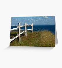 white fence Greeting Card