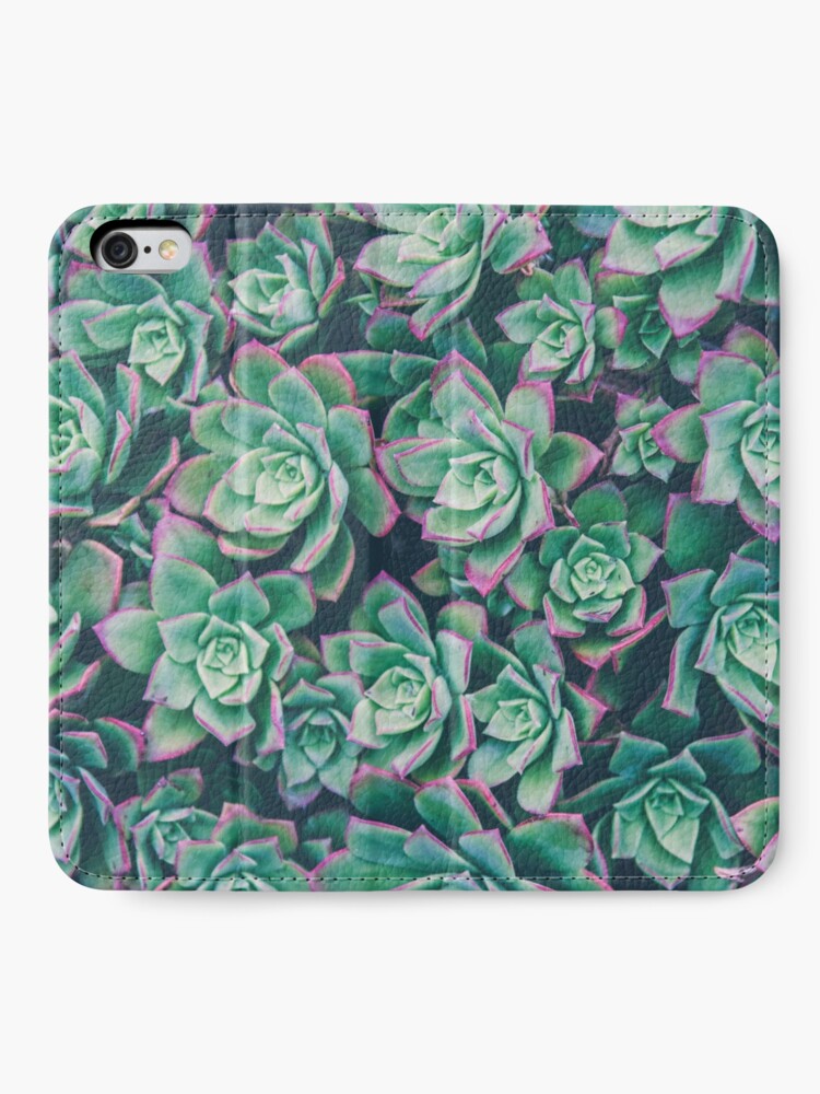 Alternate view of succulent garden iPhone Wallet