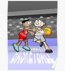 Two basketball players in action Poster