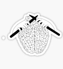Brain Knitting Sticker