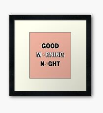 Guten Morgen / Nacht rosa Gerahmtes Wandbild