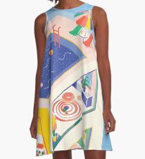 ISOMETRIC BUILDING A-Line Dress