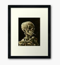 Skull of a Skeleton with Burning Cigarette by Vincent van Gogh Framed Print