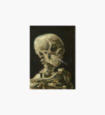 Skull of a Skeleton with Burning Cigarette by Vincent van Gogh Art Board