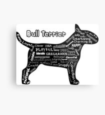 "Bull Terrier - Words" Metal Print