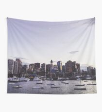 Boston Harbour in der Dämmerung Wandbehang
