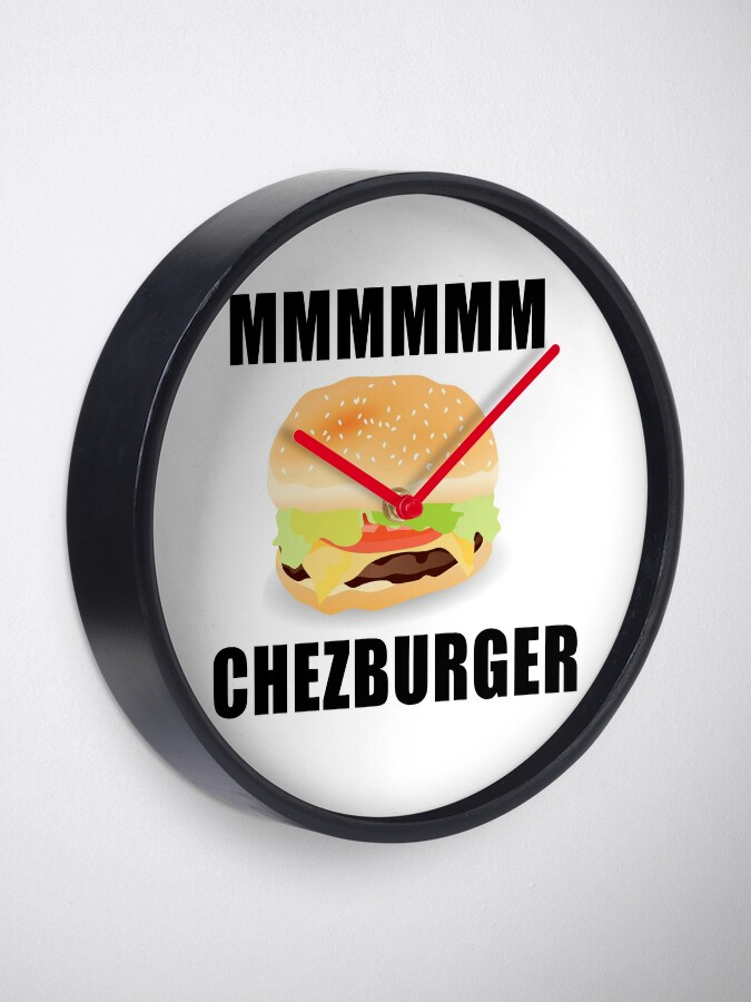 Roblox Mmm Chezburger Clock By Jenr8d Designs Redbubble - roblox pizza mini skirt by jenr8d designs redbubble