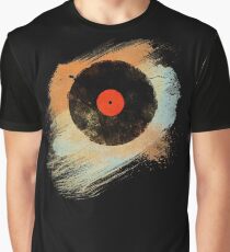 Vinyl Record Retro T-Shirt - Vinyl Records Modern Grunge Design Graphic T-Shirt