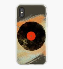 Vinyl Record Retro T-Shirt - Vinyl Records Modern Grunge Design iPhone Case