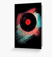 Vinyl Record - Modern Vinyl Records Grunge Design - Tshirt and more Greeting Card