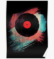 Vinyl Record - Modern Vinyl Records Grunge Design - Tshirt and more Poster
