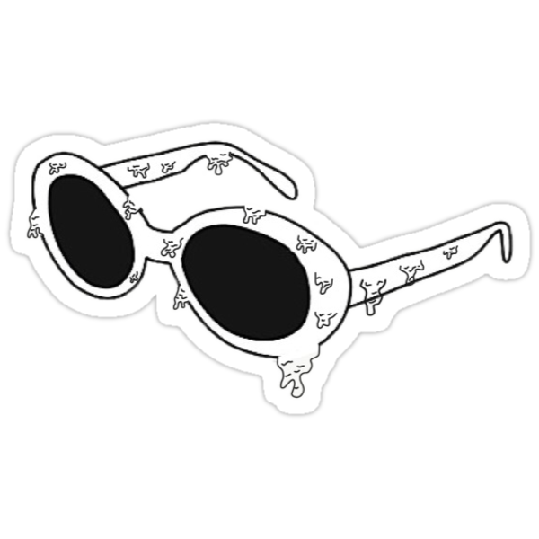 "drippy clout goggles" Stickers by cloutclan | Redbubble