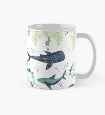 florales Haifischmuster Tasse (Standard)