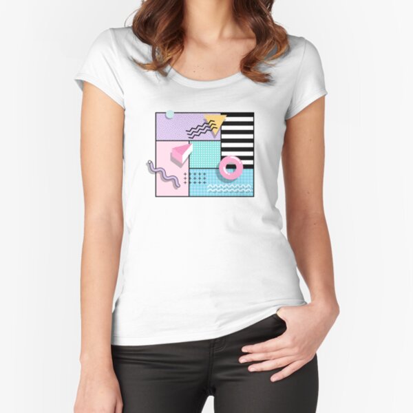 Memphis Party Fitted Scoop T-Shirt