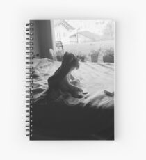Willow on bed Spiral Notebook