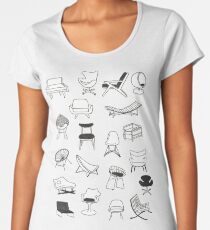 Mid Century Modern Chair Collection Women's Premium T-Shirt
