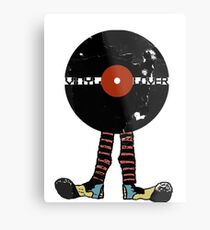 Funny Vinyl Records Lover - Grunge Vinyl Record Metal Print
