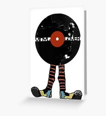 Funny Vinyl Records Lover - Grunge Vinyl Record Greeting Card