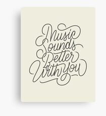 MUSIC - Hand Lettering Canvas Print