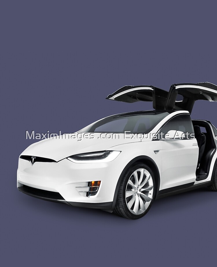 White 2017 Tesla Model X Luxury Suv Electric Car With Open Falcon