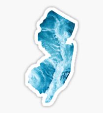 The Shape of New Jersey- The Jersey Shore Sticker