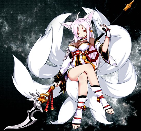 Ara White Fox Girl Posters By Carlawapa Redbubble