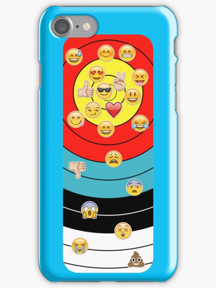"Target & emoji (vertical 2)" iPhone Cases & Skins by archerylife