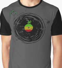 Reggae Music - Vinyl Records Cannabis Leaf - DJ inspired design Graphic T-Shirt
