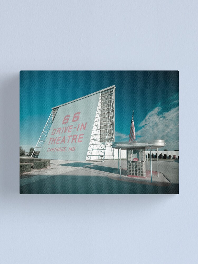Alternate view of Route 66. Drive-in Cinema. Carthage. Canvas Print