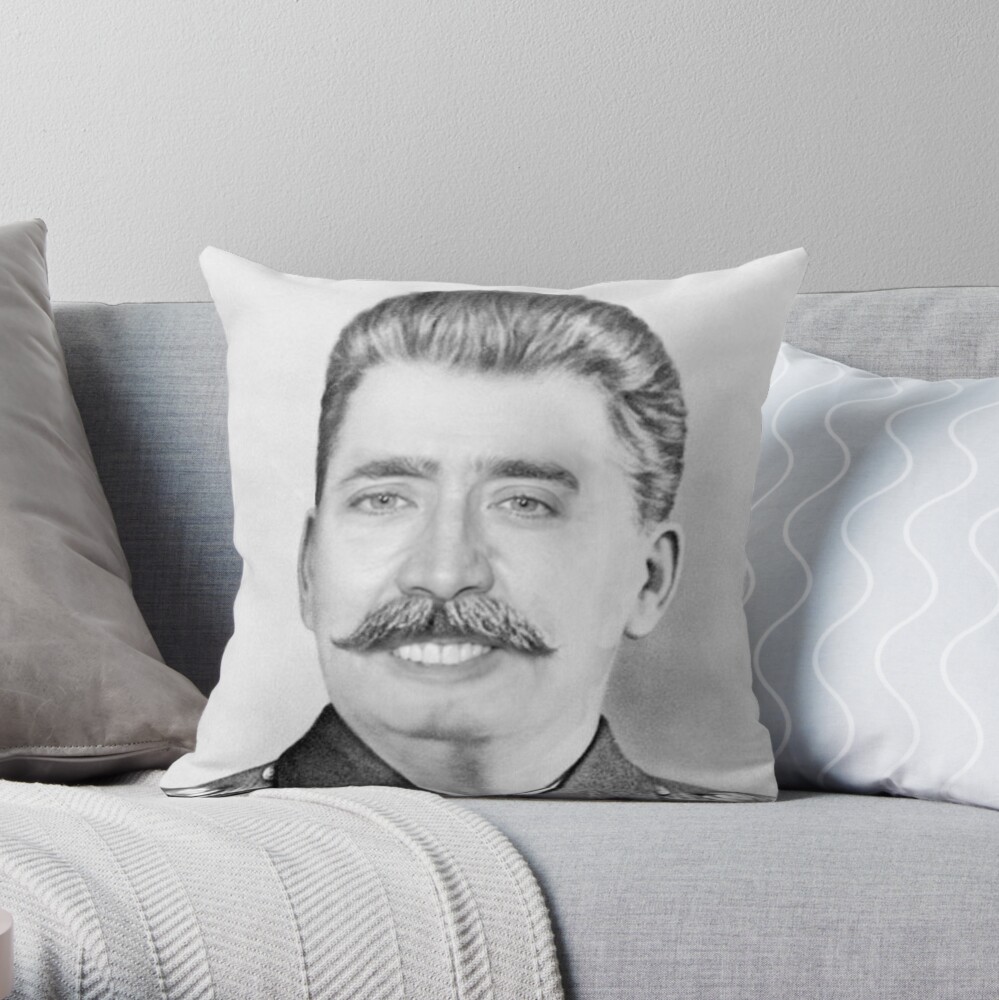 Nicolas Cage/Stalin Throw Pillow