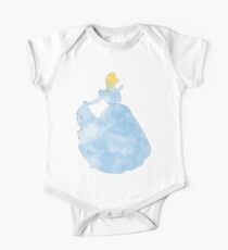 Princess blue watercolor One Piece - Short Sleeve
