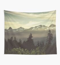Pacific Northwest Sunrise - Northern Cascade Mountain Forest Wall Tapestry