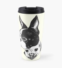 Tätowierter Boston Terrier Thermobecher