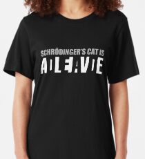 Schrödingers Katze ist ADLEIAVDE Slim Fit T-Shirt