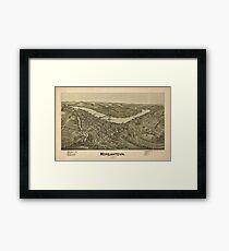 Panoramic Maps Morgantown West Virginia 1897 Framed Print