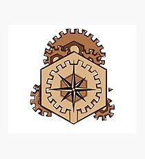Compass of Cogs Photographic Print