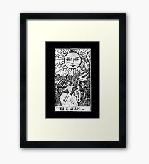 The Sun Tarot Card - Major Arcana - fortune telling - occult Framed Print