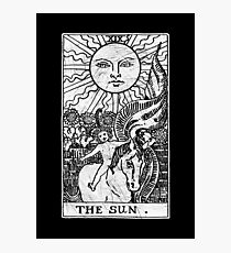 The Sun Tarot Card - Major Arcana - fortune telling - occult Photographic Print