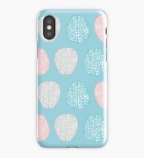 Brainy Pastel Pattern (Awesome Pastel Brains) iPhone Case
