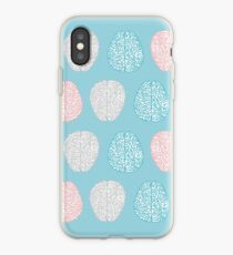 Brainy Pastel Pattern (Awesome Pastel Brains) iPhone Case