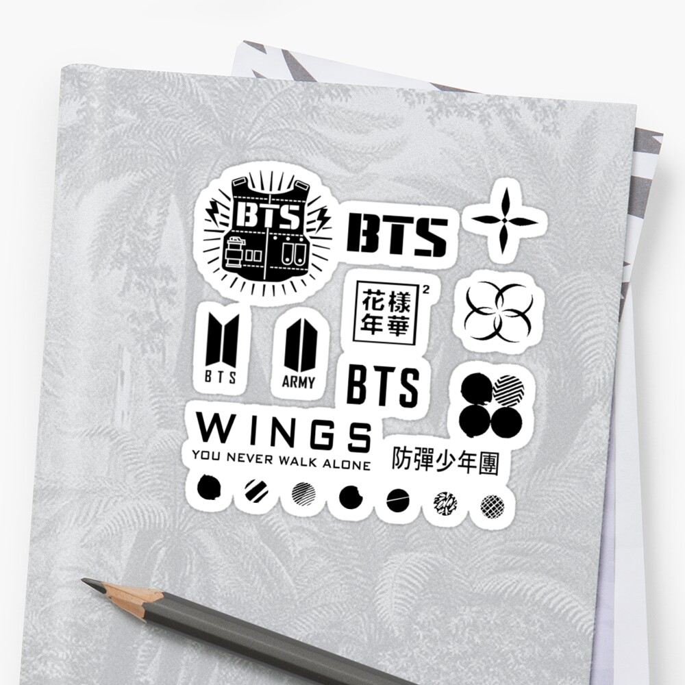  BTS  LOGO STICKER  PACK  desc for updated version 