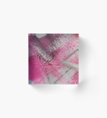 Abstrakt Pink White MW Art Marion Waschk Acrylblock