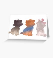 Kittens Inspired Silhouette Greeting Card