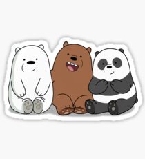 We Bare Bears Cartoon - Baby Bear Cubs - Grizz, Panda, Ice Bear Sticker