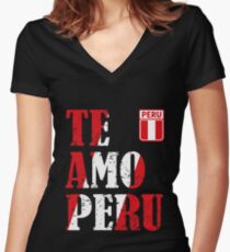 I love Peru - Te amo Peru T-shirt Women's Fitted V-Neck T-Shirt