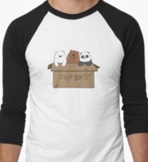 We Bare Bears Cartoon - Baby Bear Cubs Box - Grizz, Panda, Ice Bear Men's Baseball ¾ T-Shirt