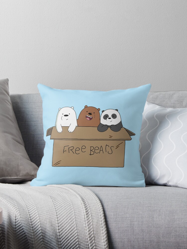 we bare bears panda's pillow