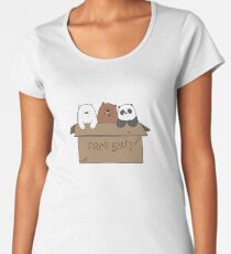 We Bare Bears Cartoon - Baby Bear Cubs Box - Grizz, Panda, Ice Bear Women's Premium T-Shirt